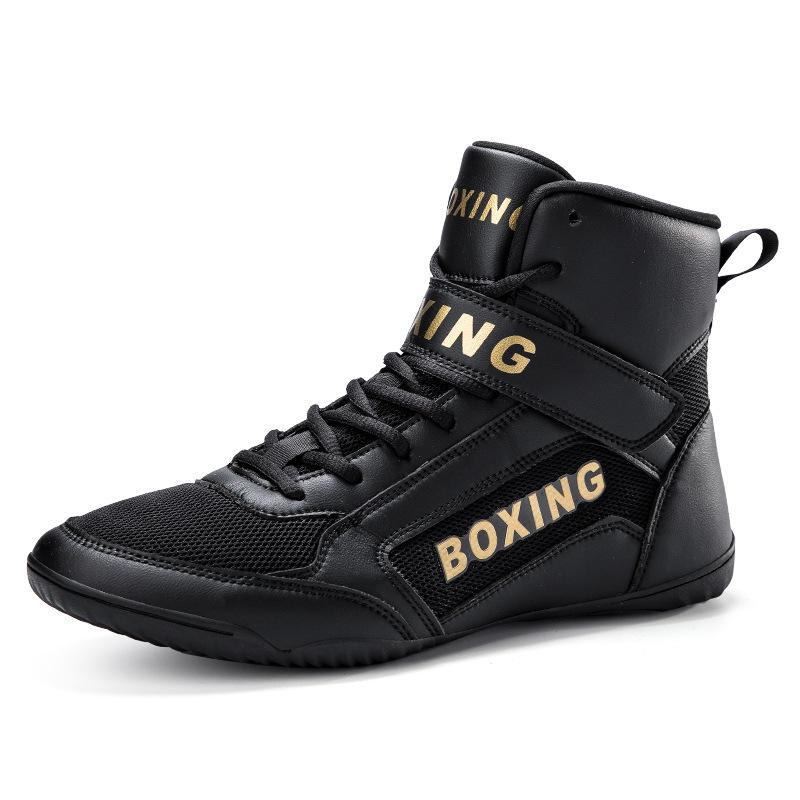 Nowe buty bokserskie dla mężczyzn Niskie buty Sanda Wysokie buty treningowe do walki Buty zapaśnicze Długie buty bokserskie dla kobiet