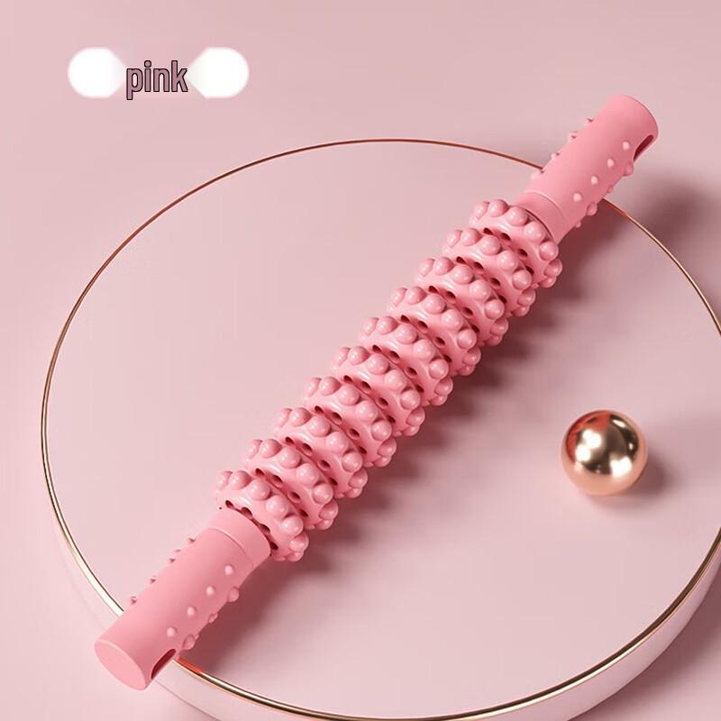 Longchan Pink 10-Wheel Spiky Muscle Massage Roller (2-Pack)