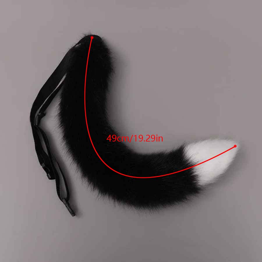Sexy Fox Mask Tail Set Holiday Party Role Play Furry Animal Mask Tail Halloween Masquerade Party Props Stage Performance Set