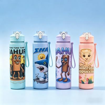 Cartoon Chinesisches Klassisches Shan Hai Jing Muster Wasserflasche, Vielseitig für Saft, Kaffee und tägliches Trinkwasser, Große Kapazität
