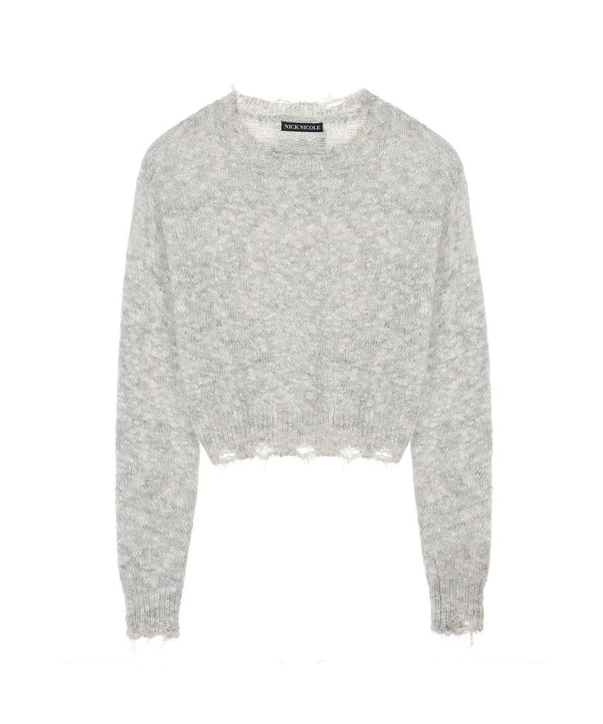 Nigaennikol Nicole Bokashi Damage Knit_Gray