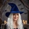 Koreanischer Stil Woll Eimerhut Stern Anhänger Halloween Hut Tragbarer Hexenhut Cosplay Kostüm