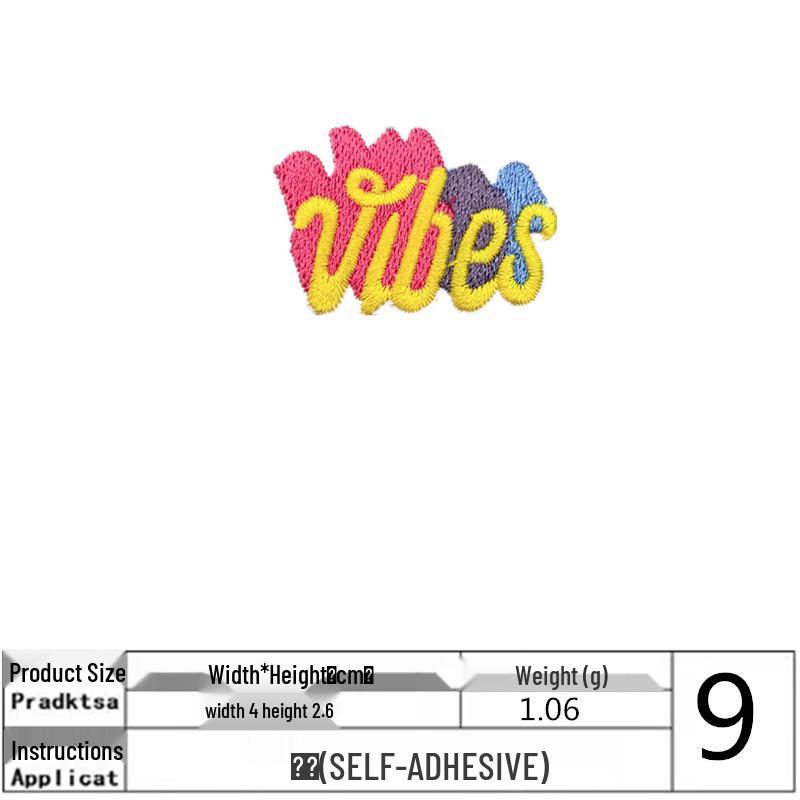 Colorful Letter Embroidery Patch - Clothing Accessory