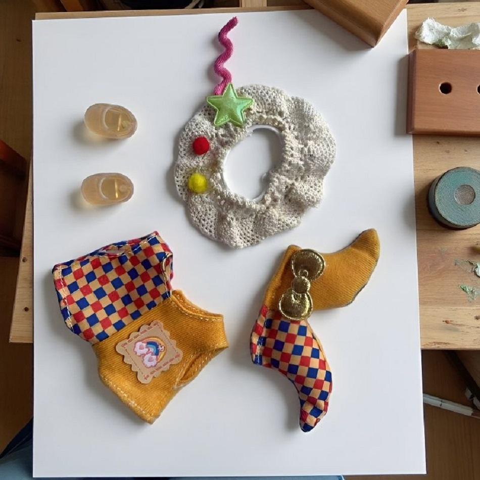 

Dopamine Clown Set Trendy Outfit For 17cm Ropa Labubu 3.0 High Energy Series Ahead Mini Doll Clothes V2/V3 Fashion Joker Style no dolls