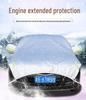Car Half Cover: Sunshade, Snow & Frost Protection, Anti-freeze, Rainproof, Heat Insulation with Fleece Cotton