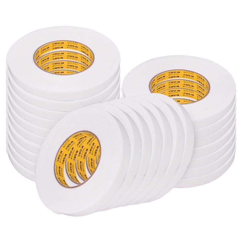M&G Double-Sided Foam Tape, 18mm X 5 Yards, 10-Roll Pack