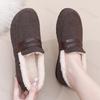Women Shoes with Winter Velvet Cotton Shoes One Step On Warm and Non Slip for Mom Lightweight for Going Out 2025 New Flat Shoes