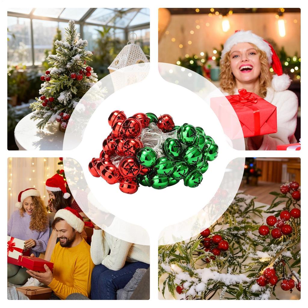 Fairy Bell Christmas Lights Festive Waterproof LED Christmas Tree Decorations Holiday Fairy Lights Bell Garlands For Table