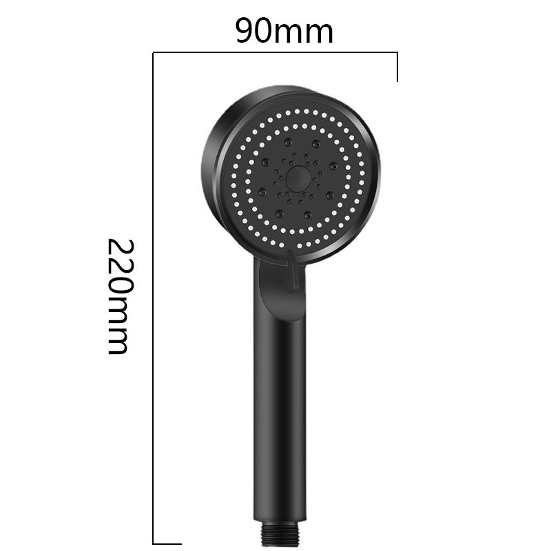 Five-speed Multi-function Large Water Spray Booster Shower Handheld Shower Head Matte Black Shower Head Set