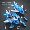 Aircraft Model Inertial Airplane Model with 6 Road Signs Deformation Airplane Toy  Christmas Gift