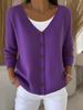 European & American Style Autumn/Winter Women's Solid Color Knit Cardigan Sweater Coat
