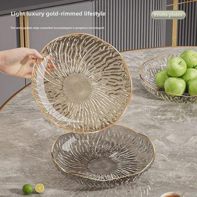 Elegant Transparent Flower-Shaped Plate for Fruit, Dessert, and Candy