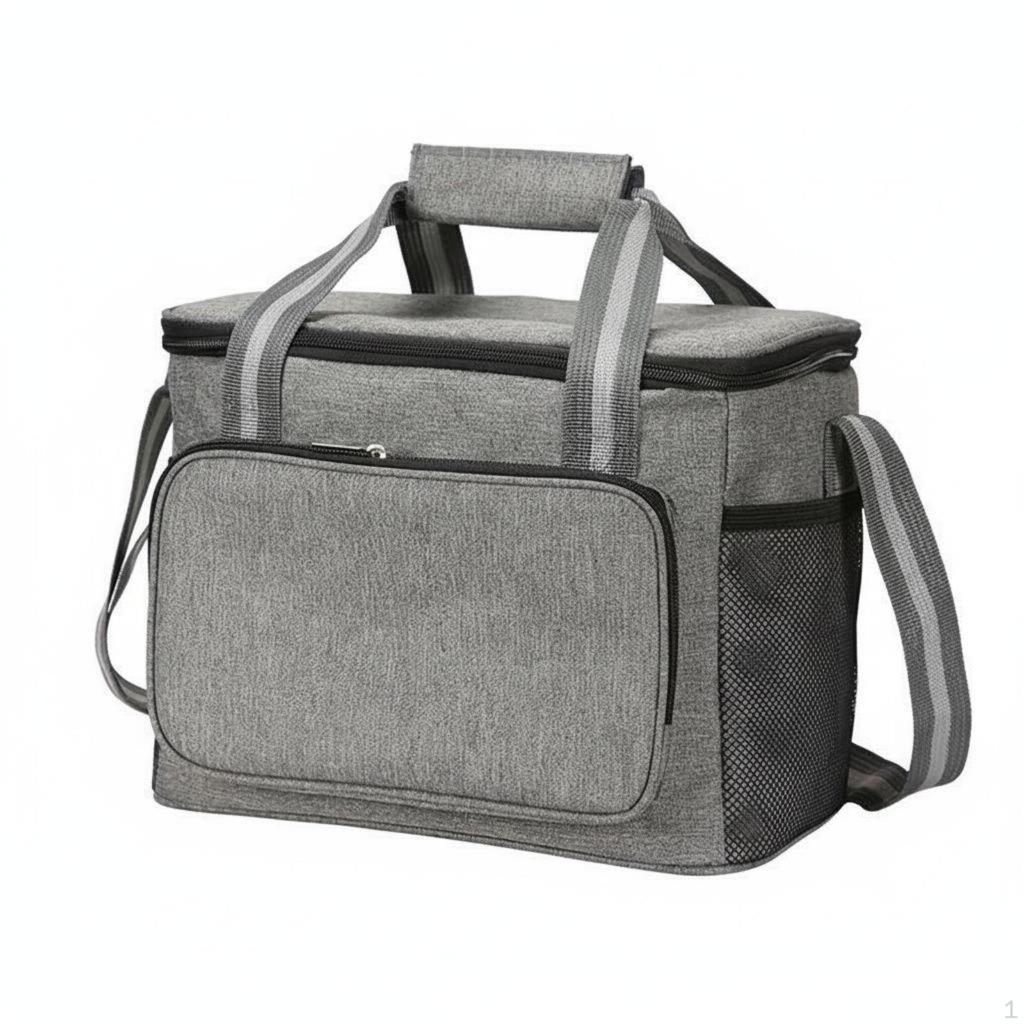 Thermal Meal Carrier Large Capacity Oxford Cloth Lunch Insulated Bag 3Layer Insulation