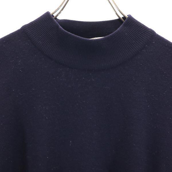 Burberrys British wool Long sleeve sweater 38 Navy system knit Women Used