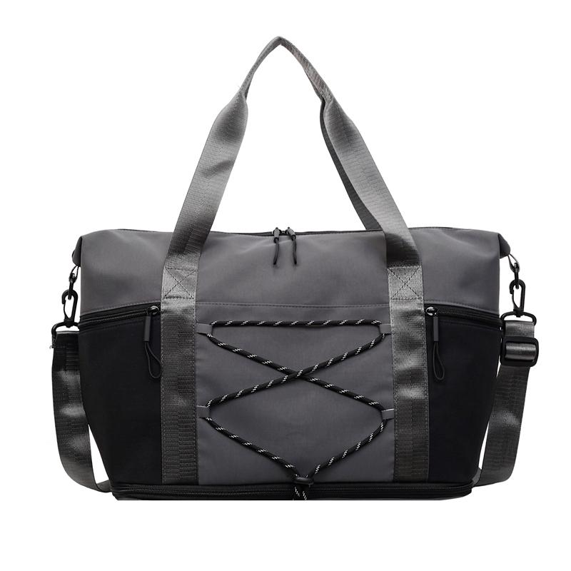 Casual Casual Tote Bag Lightweight Solid Color Travel Luggage Bag Drawstring Portable Oxford Cloth Shoulder Bag Travel