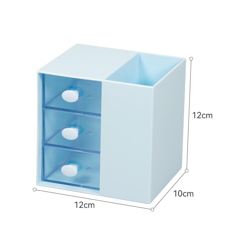 Children's Pen Holder Plastic Organizer Transparent Multi-Compartment Pen Holder Creative Pen Holder Stationery Desktop Storage Box