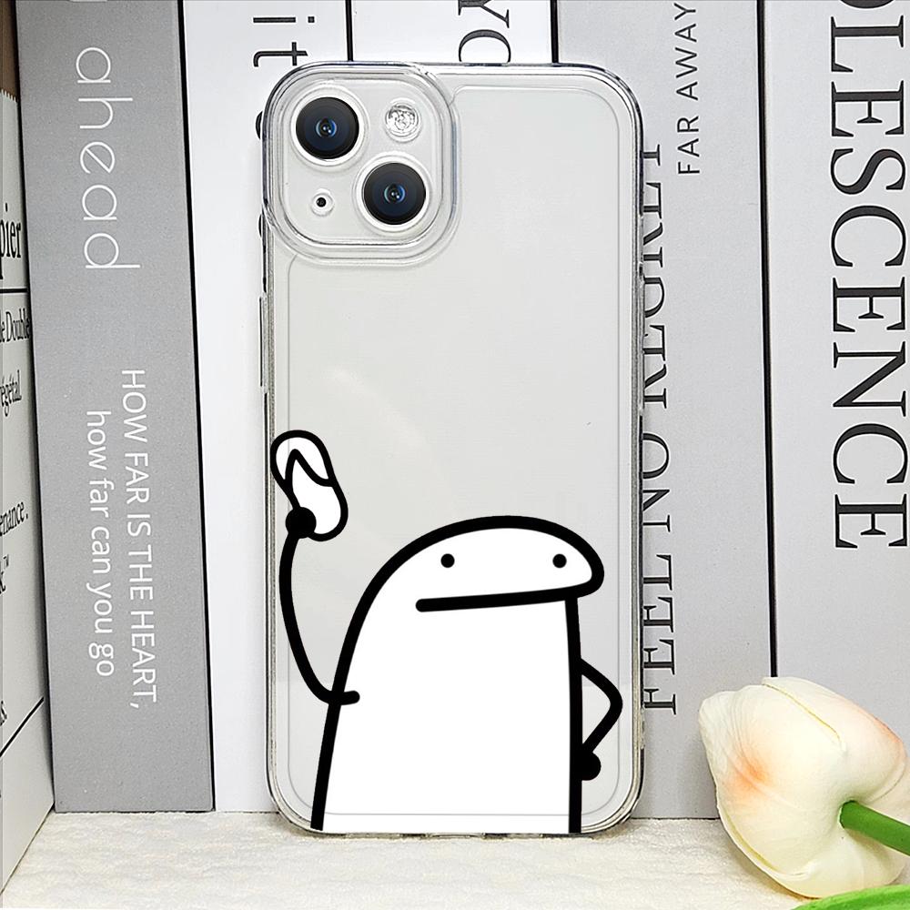 F-Flork Funny Meme Couple Phone Case for IPhone 15 14 13 Pro Max 16 13 12 11 Mini 7 8 15 14Plus SE 2020 X XS XR Clear Soft Cover