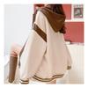 Navava Casual Color Block Button Long Sleeve Hooded Jacket Nc095