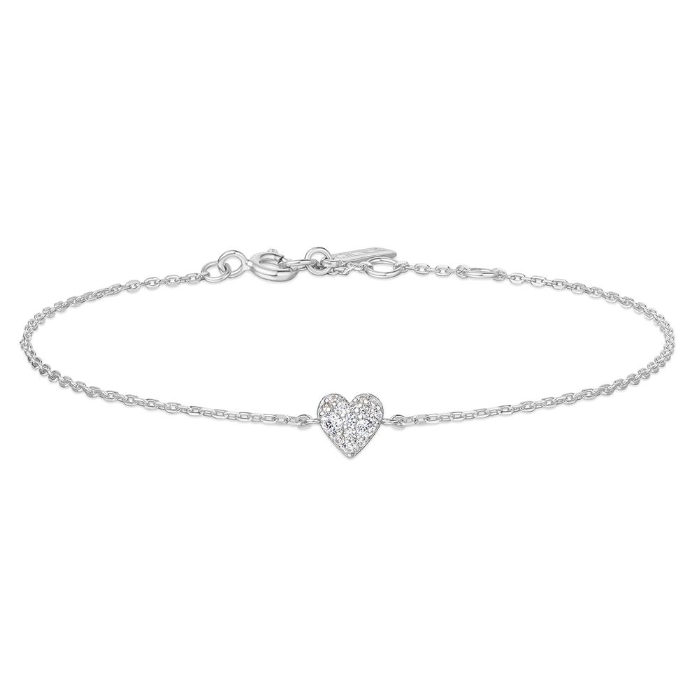 Ania Haie Sweetheart 925 Silver Pavé Bracelet B064-01H