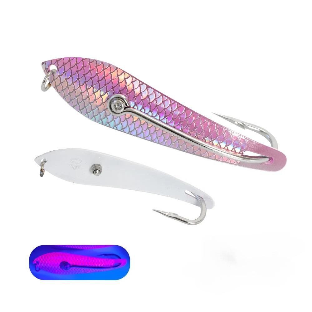Colorful Electroplated Large Sequin Fishing Hook for Deep Sea Trolling