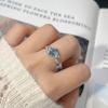 Color Treasure Jewelry Natural Citrine Ring S925 Sterling Silver Topaz Garnet Amethyst Open Ring