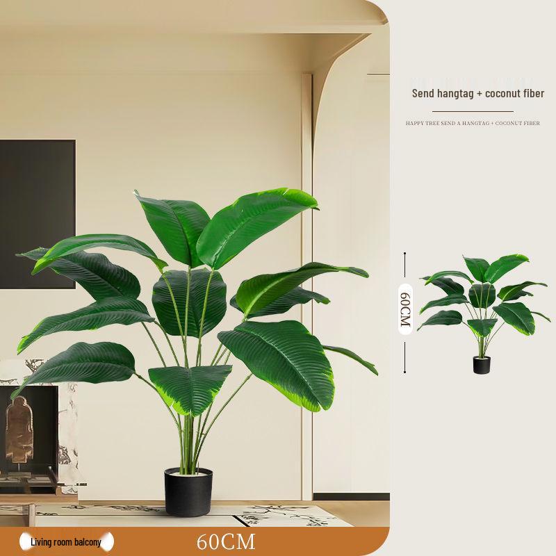 Large Faux Bird of Paradise Tree - Indoor Living Room Floor-Standing Luxury Green Plant Decor