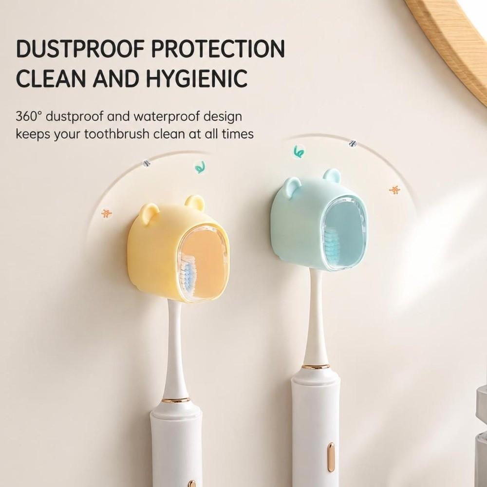 Dustproof Toothbrush Rack Flip-top Toothbrush Storage Box Electric Toothbrush Stand  Bathroom Use
