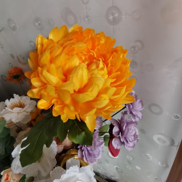 Large Artificial Chrysanthemum, Gaillardia, and Peony Flowers for Home Decor and Photo Props