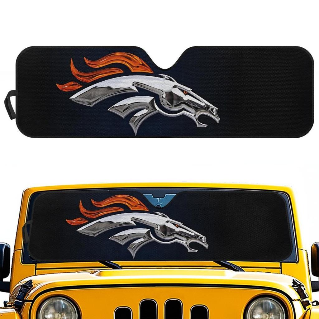 Denver Broncos Custom Car Sunshade - Front Windshield Heat Insulation Image Print