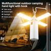 Outdoor Multifunctional Folding Camping Lamp Tent Atmosphere Lamp Handheld Hanging Lamp Portable Lighting Lamp USB Rechargeable