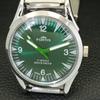HAND-WINDING VINTAGE SWISS MENS REFURBISHED GREEN COLOR DIAL WATCH a700996-5 R205a-a700996