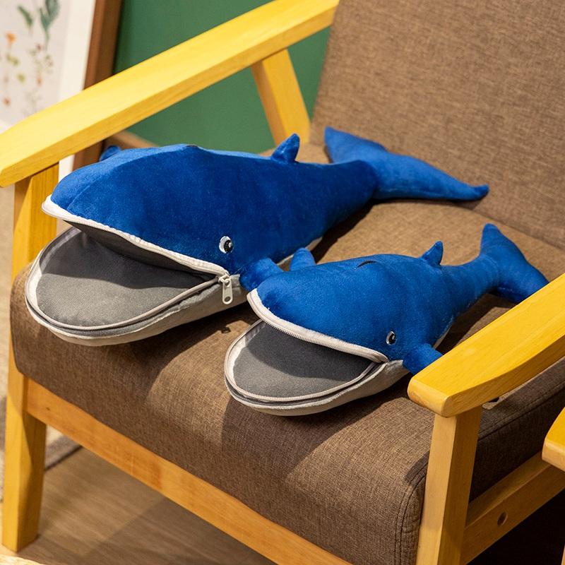 Blue Shark Plush Toy Stuffed Soft Cartoon Marine Animal Doll Baby Hug Pillow Sofa Cushion Lovely Children Birthday Gift