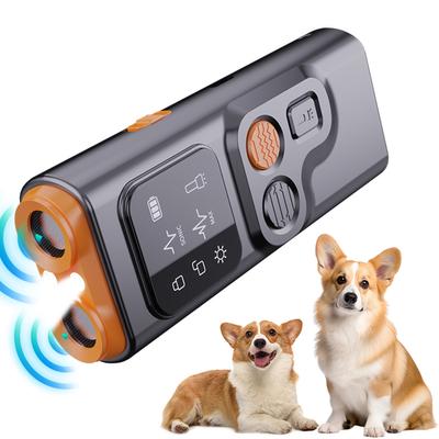 Dog Barking Control Devices Ultra-Sonic Anti-Bark Deterrent with LED Flashlight Rechargeable