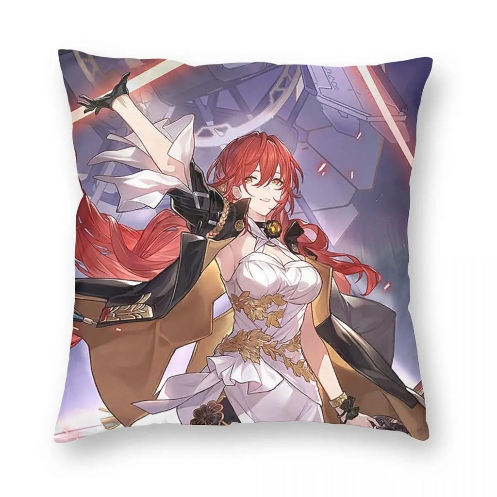 Himeko Honkai Star Rail Pillowcase Printing Polyester Cushion Cover Decorative Pillow Case Cover Home Dropshipping
