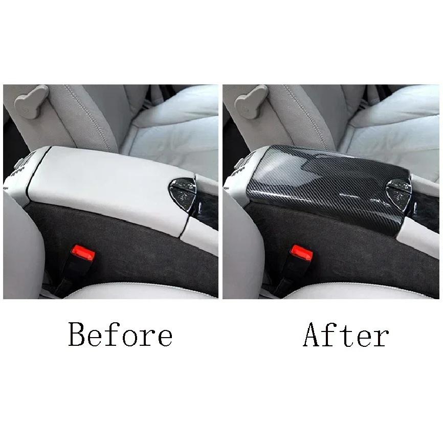 Carbon faser Auto Center Konsole Deckel panel Armlehne Box Trim Schutzhülle Aufkleber Für Mercedes Benz E klasse W211 2003-2008