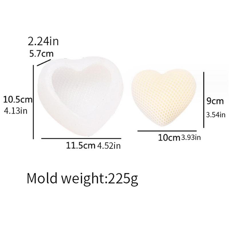 1 Stück, große, mittlere und kleine herzförmige Duftkerzen-Silikonform, Gips-Handseife, DIY-Backen, Tortendekoration