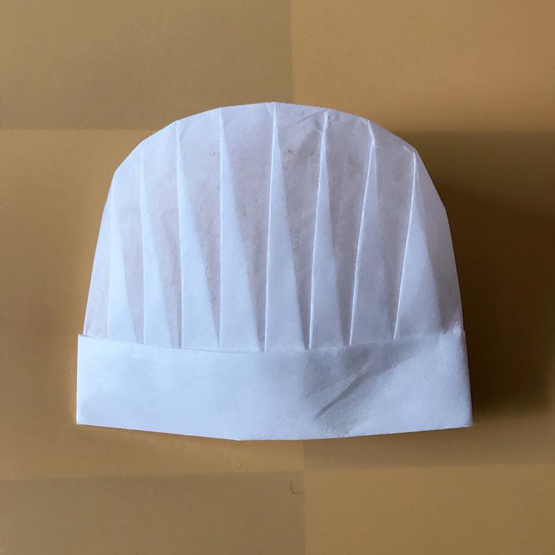 10Pcs Disposable Hat Round Non-Woven Headgear Dust-Proof Chef Food Factory Workshop Anti-Hair Fall Cap