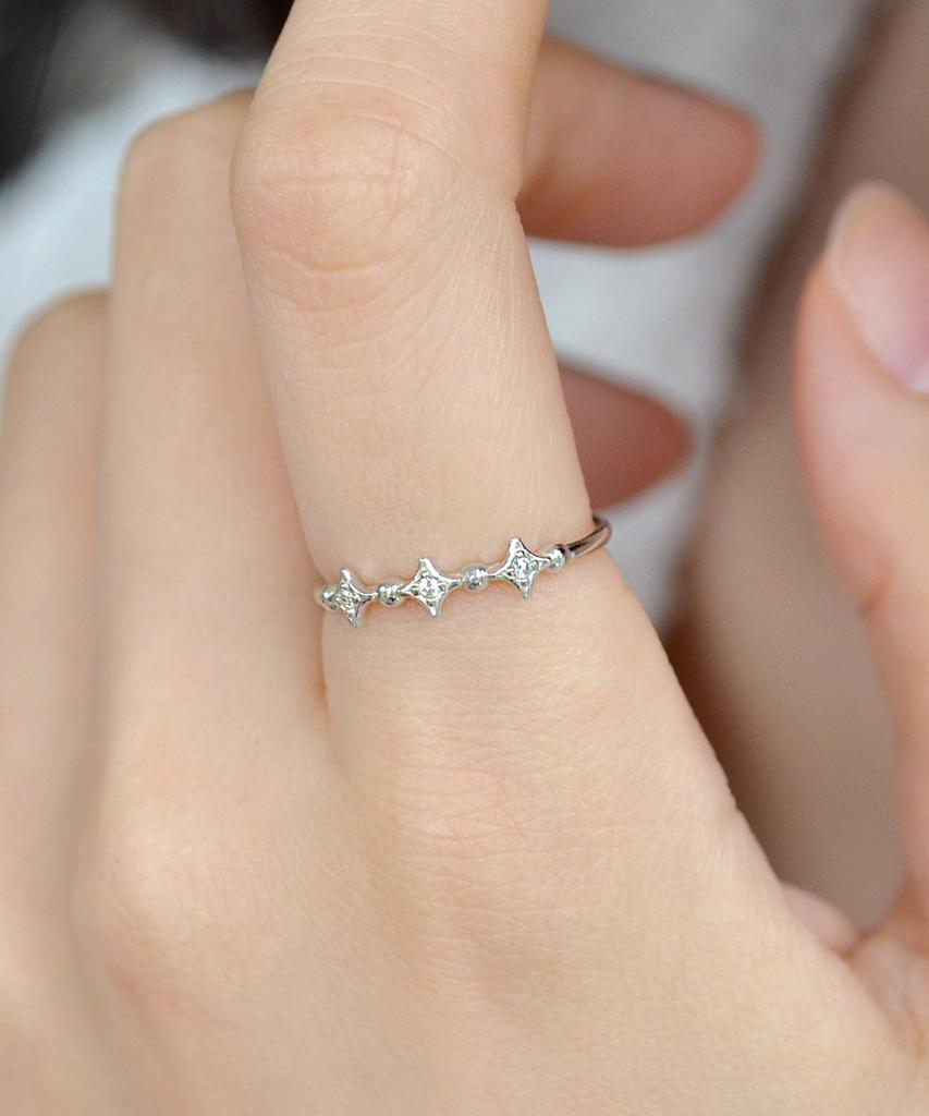 47Bag 925 Silver Star Polaris Thin Ring Danica