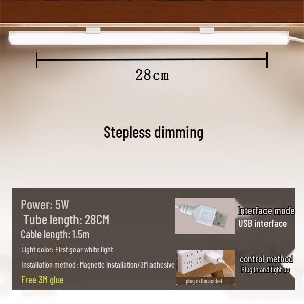 Modern Minimalist LED Desk and Ceiling Lamp - Dimmable, Color-Changing, Perfect for Student Dorms