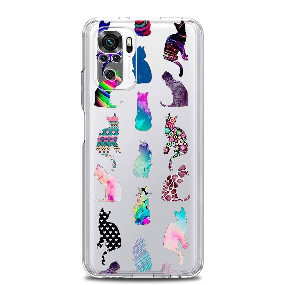 Abstract Eye Chest Line Art Cat Clear Soft Phone Case For Xiaomi Redmi Note 12 11 9S 9 8 10 Pro+ 7 8T 9C 9A 8A K40 Gaming Cover