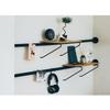DRAW A LINE 002 Tension Rod B Black (D-B-BK) - Vertical and Horizontal Mounting, 115-190cm Wide, 15-2.5kg Load Capacity
