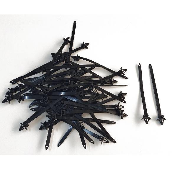 100x Nylon Cable Tie Wrap Fixed Fastener Clips Cars Mount Wire Tie Clip All Cars