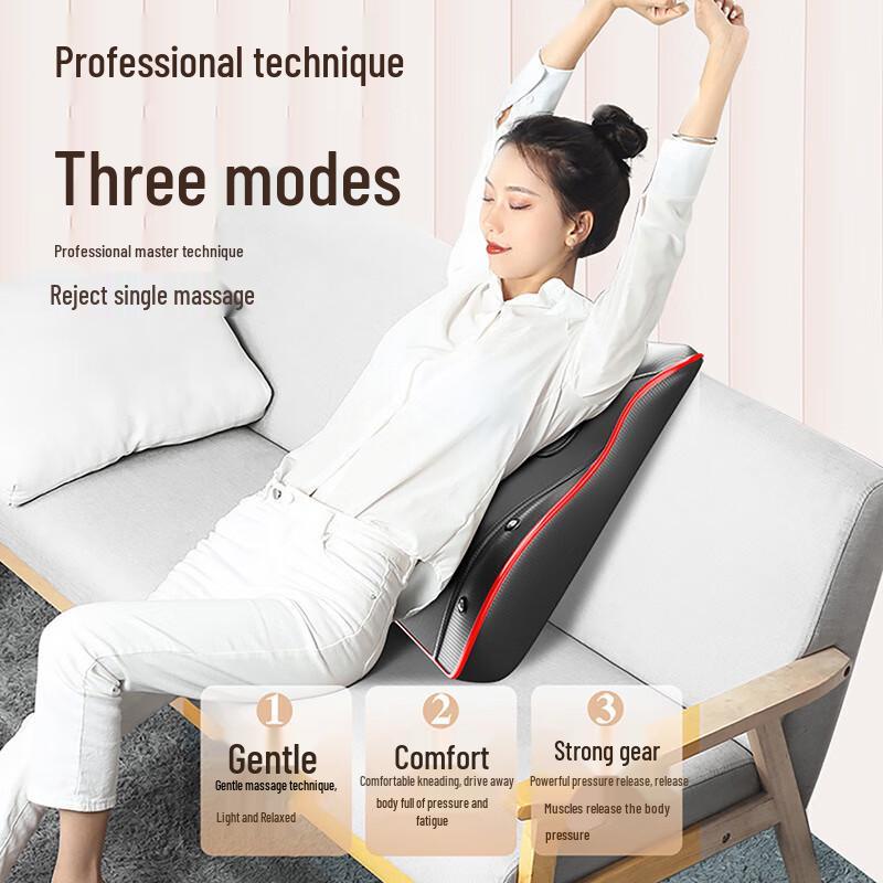 Enlong Heated Electric Massage Pillow for Waist, Neck & Abdomen