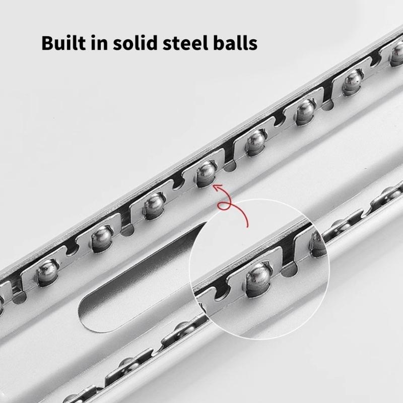 Smooth and Quiet Folding Invisible  Door Rail Cabinet Door Sliding Mechanism for Kitchen Cabinets & Living Room Storage