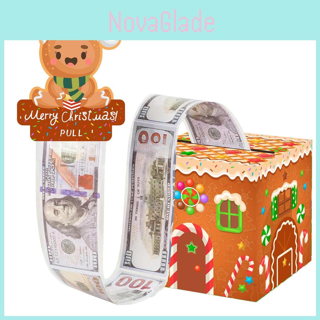 Christmas Gingerbread House Gift Box With Candy Decor For Holiday Celebrations
