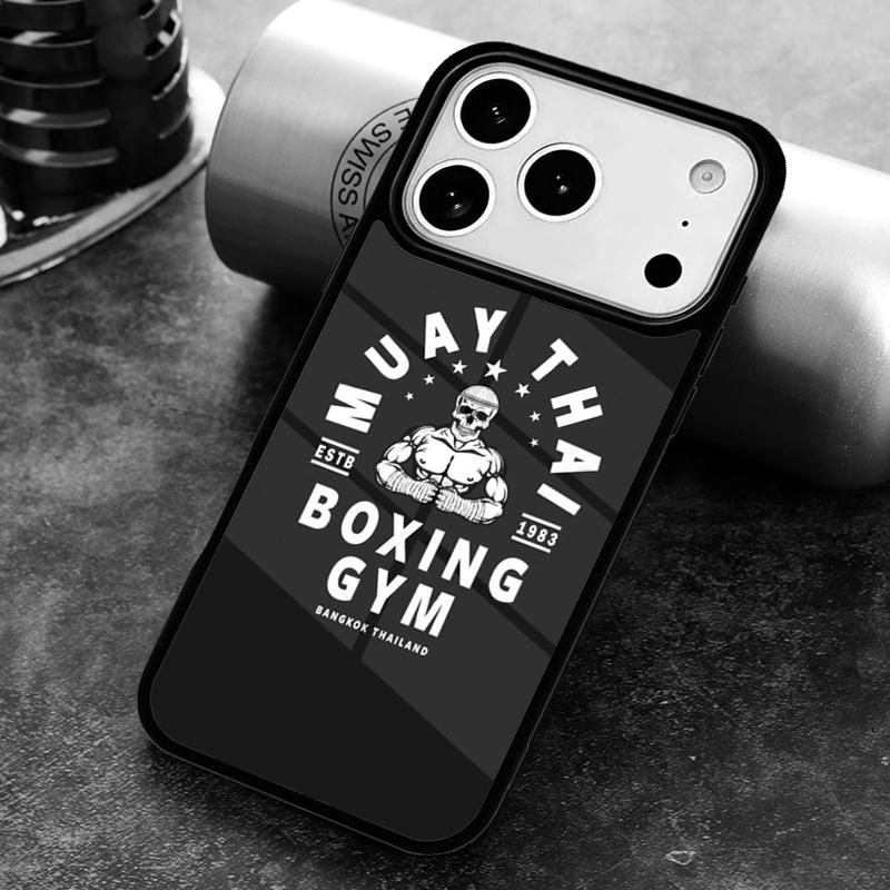 Muay Thai Martial Phone Case for iPhone 17 16 15 Pro Max Air 14 13 12 11 Plus Shockproof Capa Cover