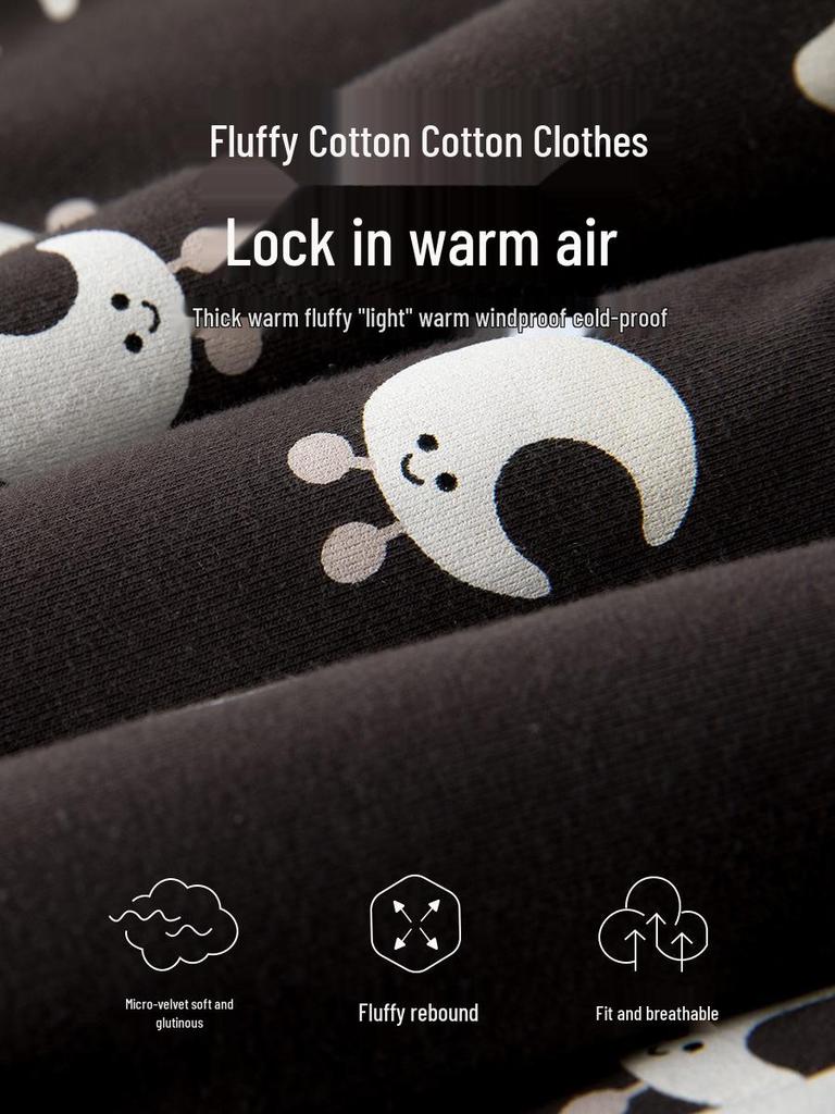 Unisex Winter Cotton Jacket for Babies, 150g Quilted Detachable Two-Piece Set