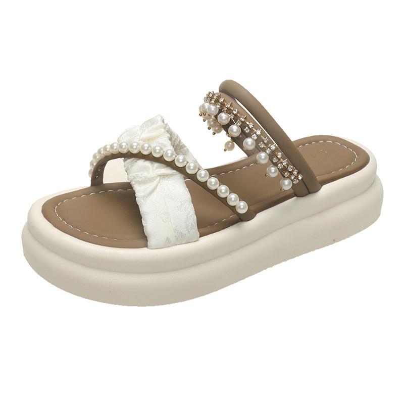 National Style Two-wearing Slippers Women's 2025 New Summer Thick-soled Non-slip Outer Wear Sandals Soft-soled with Skirts Roman Sandals