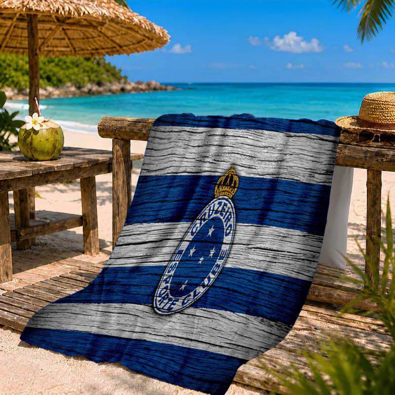 Cruzeiro Passionate Fan Beach Towel Microfiber Beach Towel, Lightweight and Quick-Dry, for Summer Travel, Swimming Pool Fan Birthday Gift