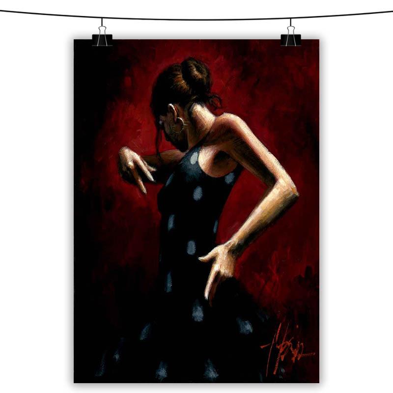Arte moderna pinturas a óleo fabian perez dançarino flamenco cartaz pintura imagem da lona arte da parede casa cuadros decoração